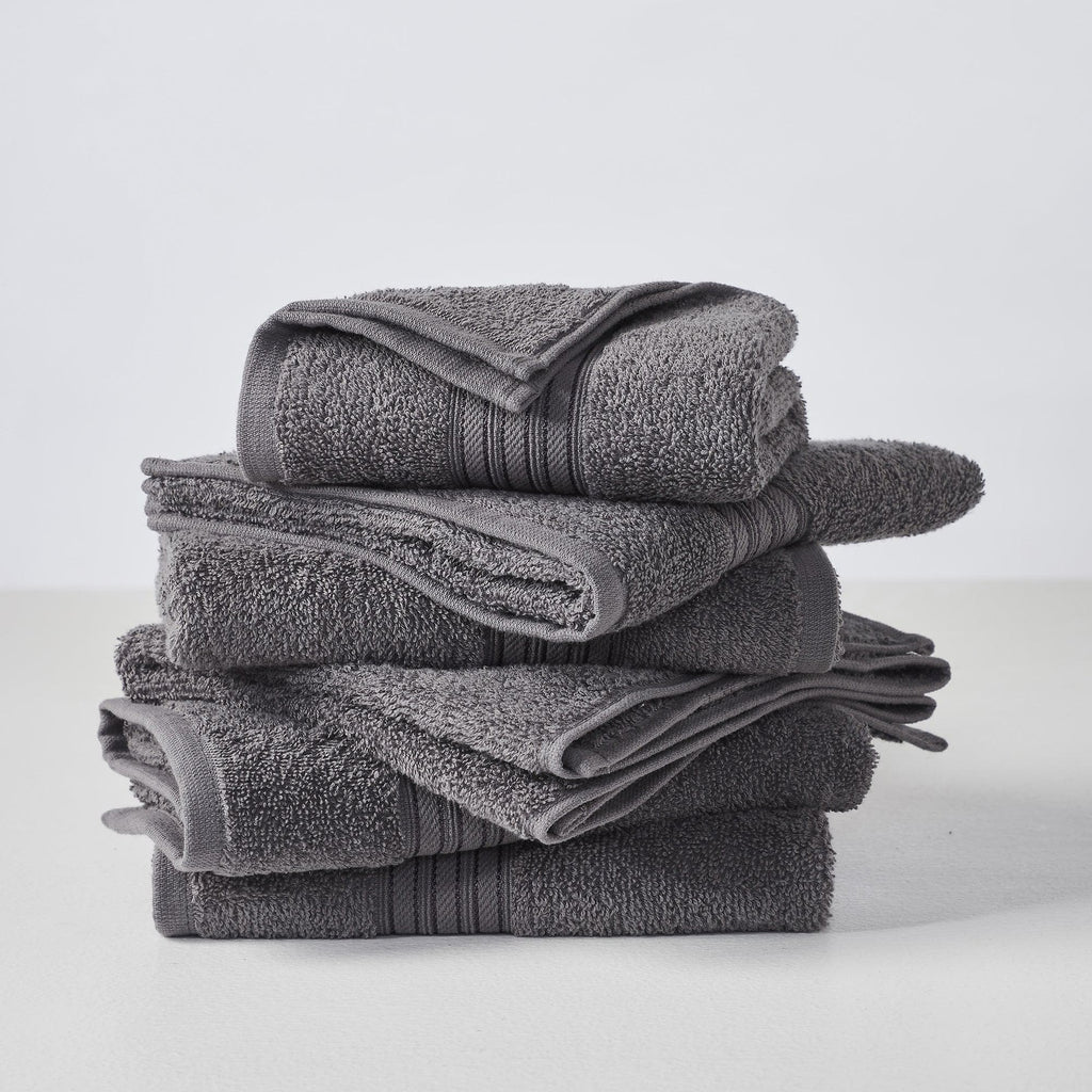 greatbayhome Hand Towel (Pack of 6) / Dark Grey 6 Pack Cotton Hand Towels - Cooper Collection Soft 100% Cotton Quick Dry Bath Towels | Cooper Collection by Great Bay Home