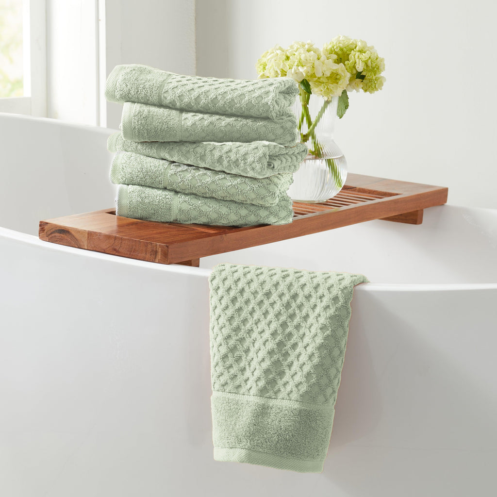 greatbayhome Hand Towel (Pack of 6) / Pale Green 6 Pack Cotton Hand Towels - Grayson Collection 100% Cotton Quick-Dry Bath Towels | Grayson Collection by Great Bay Home