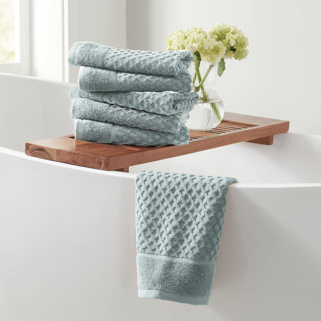 greatbayhome Hand Towel (Pack of 6) / Pastel Blue 6 Pack Cotton Hand Towels - Grayson Collection 100% Cotton Quick-Dry Bath Towels | Grayson Collection by Great Bay Home