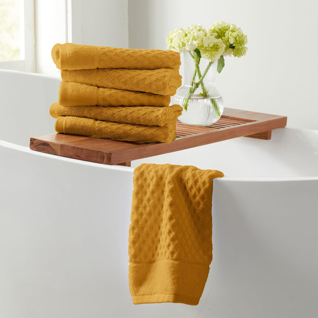 greatbayhome Hand Towel (Pack of 6) / Marigold 6 Pack Cotton Hand Towels - Grayson Collection 100% Cotton Quick-Dry Bath Towels | Grayson Collection by Great Bay Home