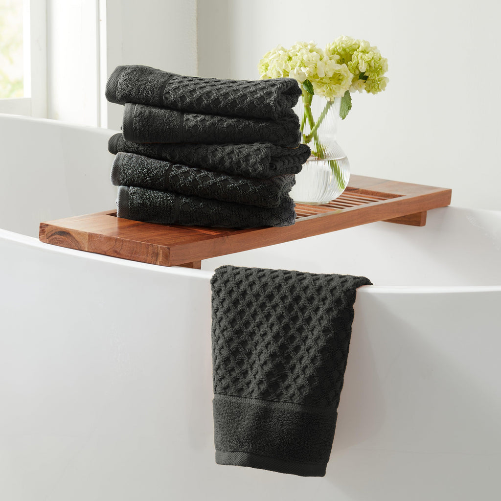 greatbayhome Hand Towel (Pack of 6) / Midnight 6 Pack Cotton Hand Towels - Grayson Collection 100% Cotton Quick-Dry Bath Towels | Grayson Collection by Great Bay Home