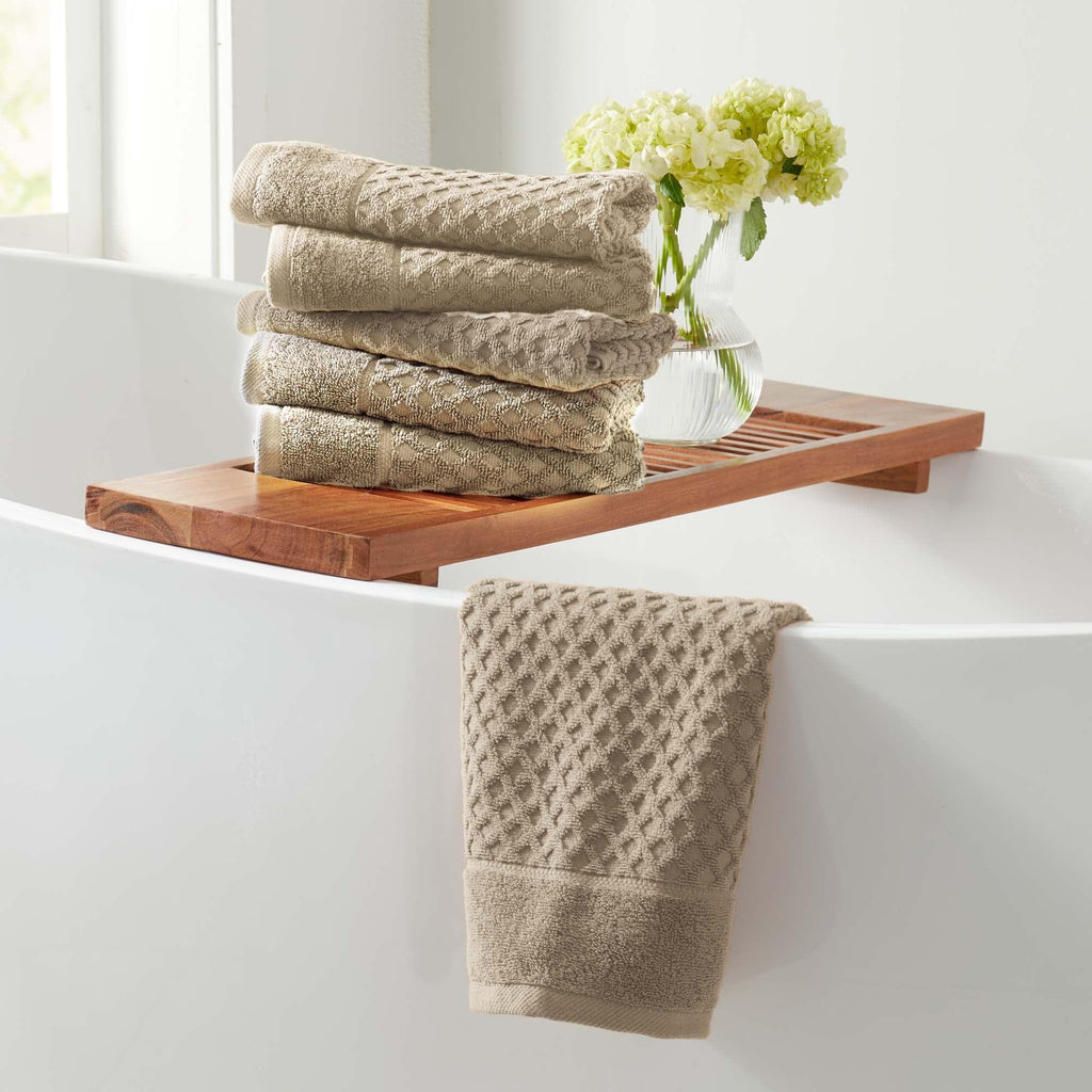 greatbayhome Hand Towel (Pack of 6) / Sand 6 Pack Cotton Hand Towels - Grayson Collection 100% Cotton Quick-Dry Bath Towels | Grayson Collection by Great Bay Home