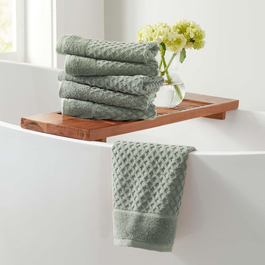 greatbayhome Hand Towel (Pack of 6) / Desert Sage Green 6 Pack Cotton Hand Towels - Grayson Collection 100% Cotton Quick-Dry Bath Towels | Grayson Collection by Great Bay Home