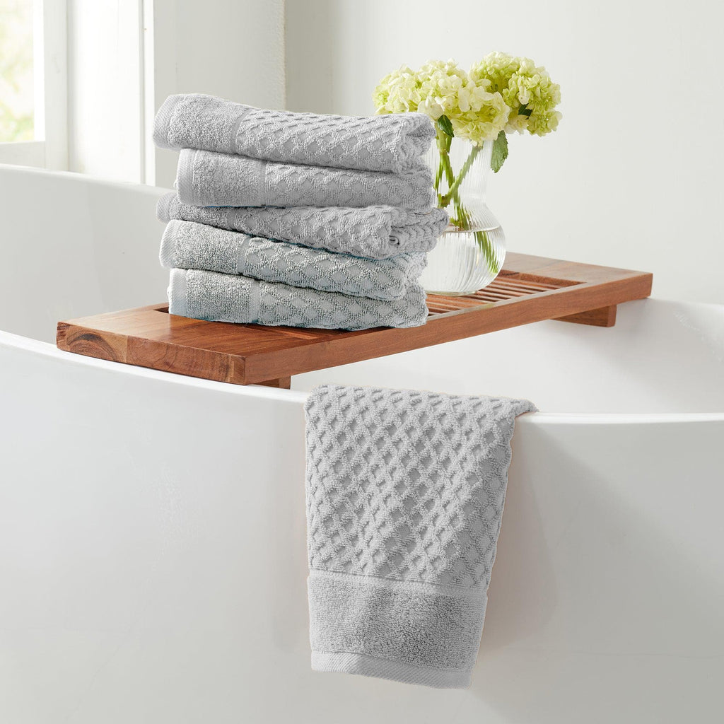 greatbayhome Hand Towel (Pack of 6) / Light Grey 6 Pack Cotton Hand Towels - Grayson Collection 100% Cotton Quick-Dry Bath Towels | Grayson Collection by Great Bay Home