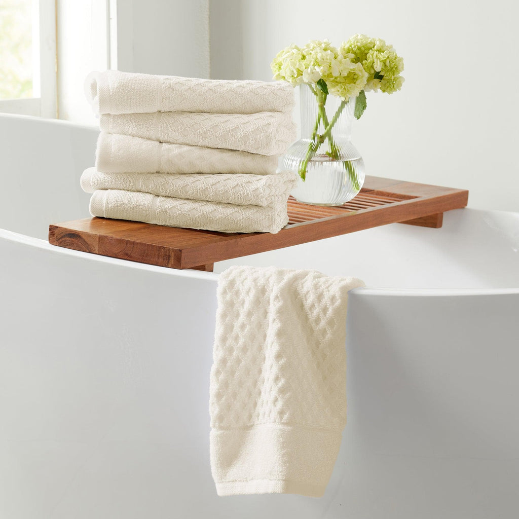 greatbayhome Hand Towel (Pack of 6) / Ivory 6 Pack Cotton Hand Towels - Grayson Collection 100% Cotton Quick-Dry Bath Towels | Grayson Collection by Great Bay Home