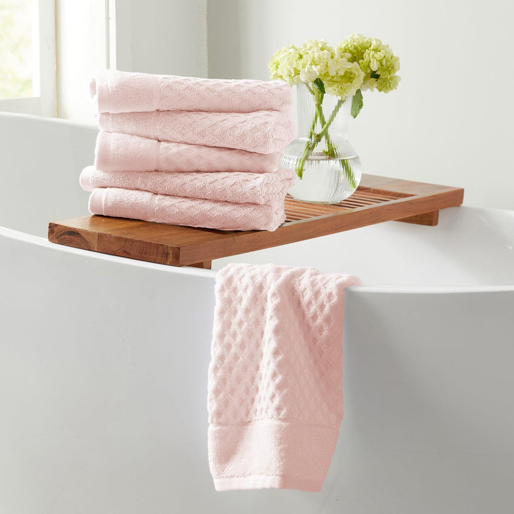 greatbayhome Hand Towel (Pack of 6) / Pink 6 Pack Cotton Hand Towels - Grayson Collection 100% Cotton Quick-Dry Bath Towels | Grayson Collection by Great Bay Home