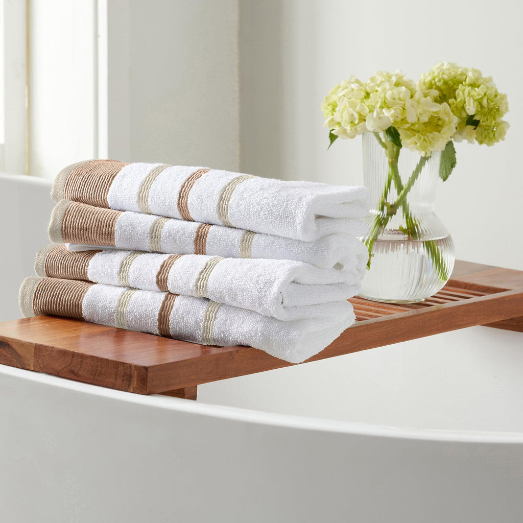 greatbayhome 6-Piece Cotton Stripe Bath Towel Set - Noelle Collection 6-Piece Cotton Bath Towel | Noelle Collection by Great Bay Home