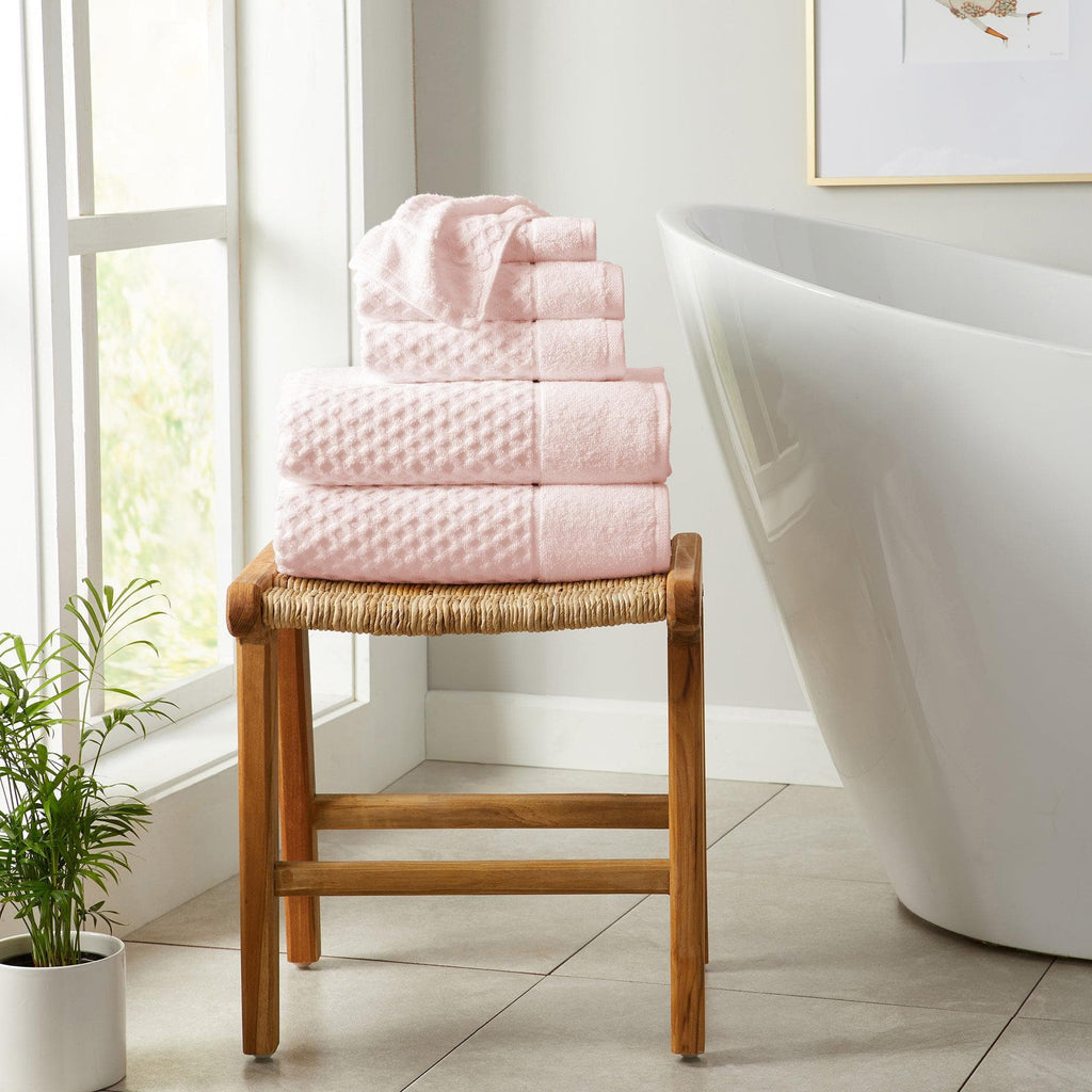 greatbayhome Bath Towels 6 Piece Set / Pink 6-Piece Cotton Bath Towel Set - Grayson Collection 100% Cotton Quick-Dry Bath Towels | Grayson Collection by Great Bay Home