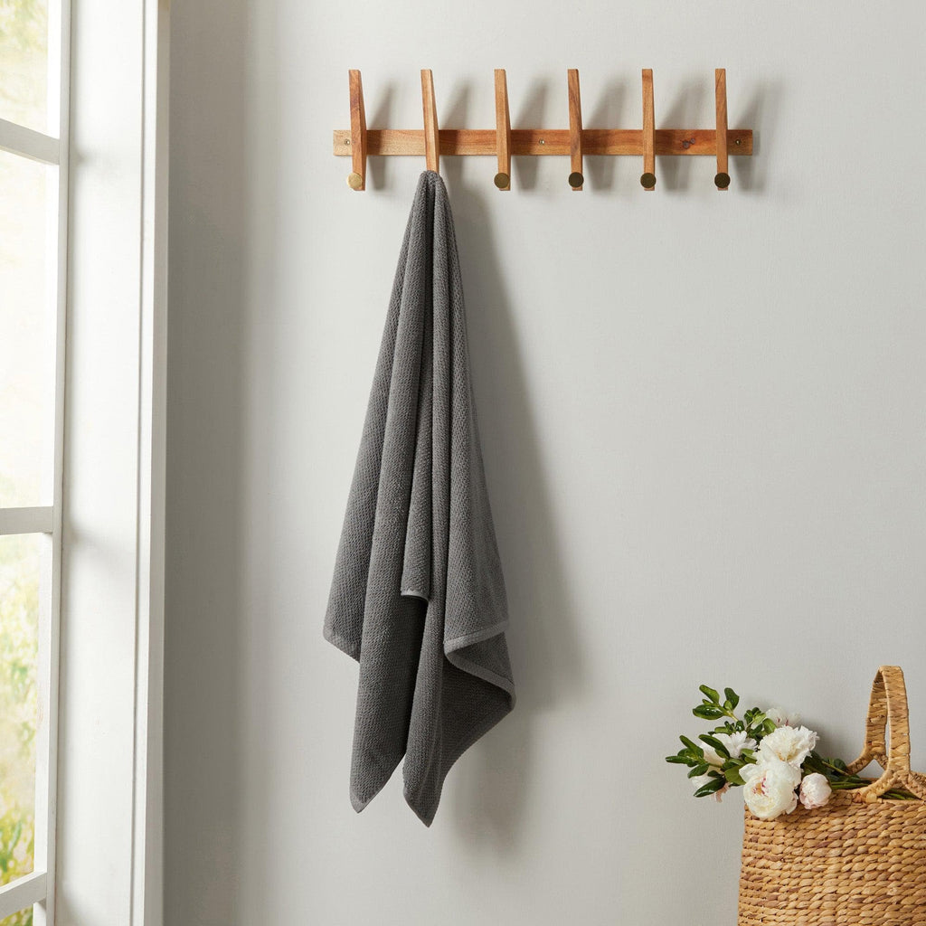 greatbayhome Bath Towels & Washcloths Bath Sheet / Dark Grey Cotton Textured Bath Sheet - Acacia Collection Ultra-Absorbent Popcorn Bath Sheet | Acacia Collection by Great Bay Home