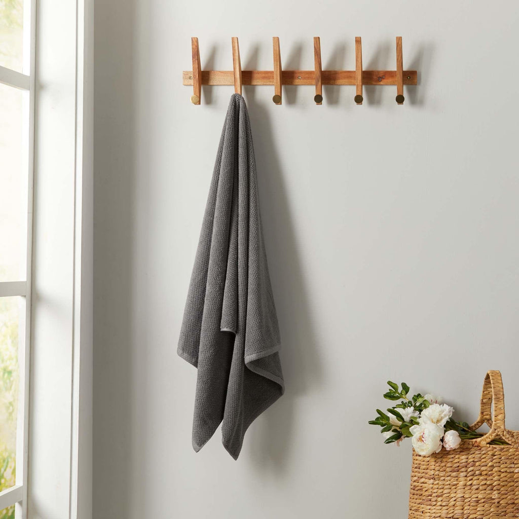 greatbayhome Bath Towels & Washcloths Bath Towel / Dark Grey Cotton Textured Bath Towel - Acacia Collection Ultra-Absorbent Popcorn Bath Towel | Acacia Collection by Great Bay Home