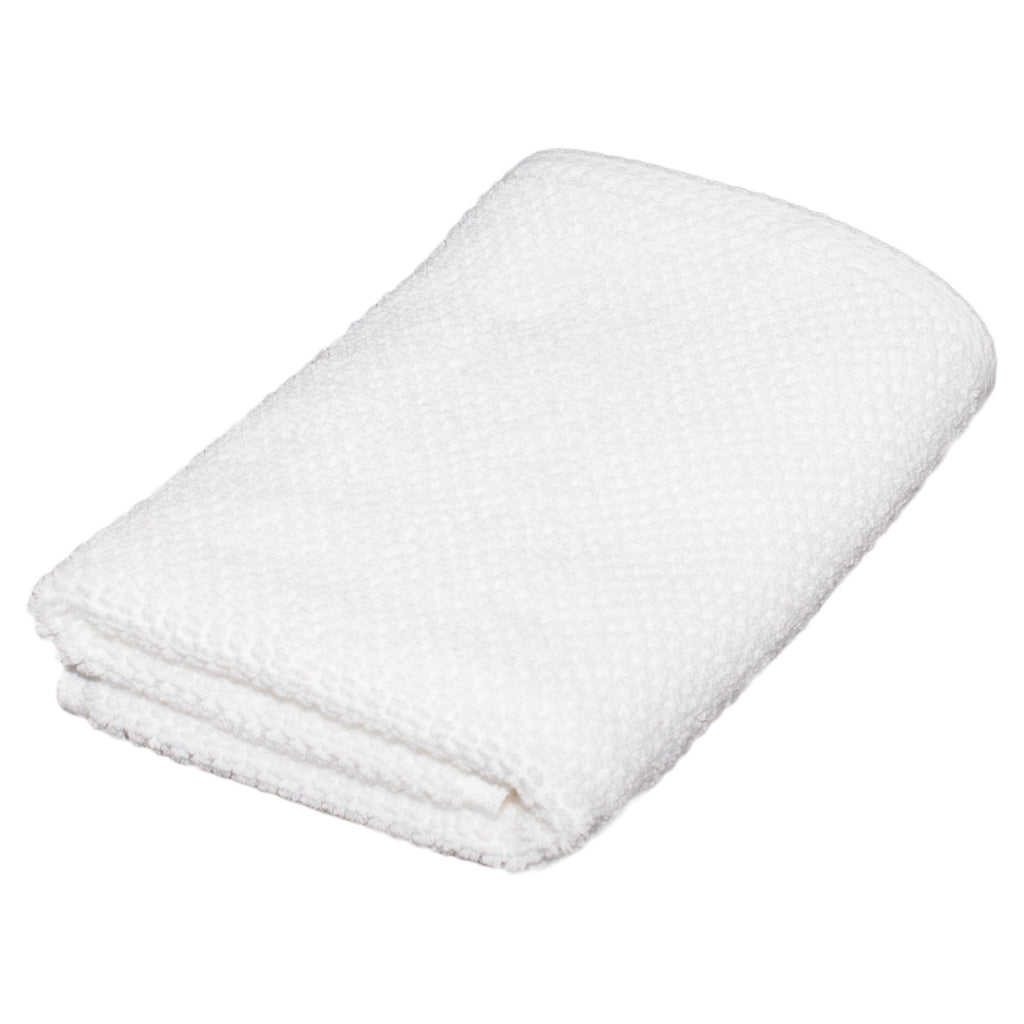 greatbayhome Bath Towels & Washcloths Hand Towel / Optic White Cotton Textured Hand Towel - Acacia Collection Ultra-Absorbent Popcorn Hand Towel | Acacia Collection by Great Bay Home