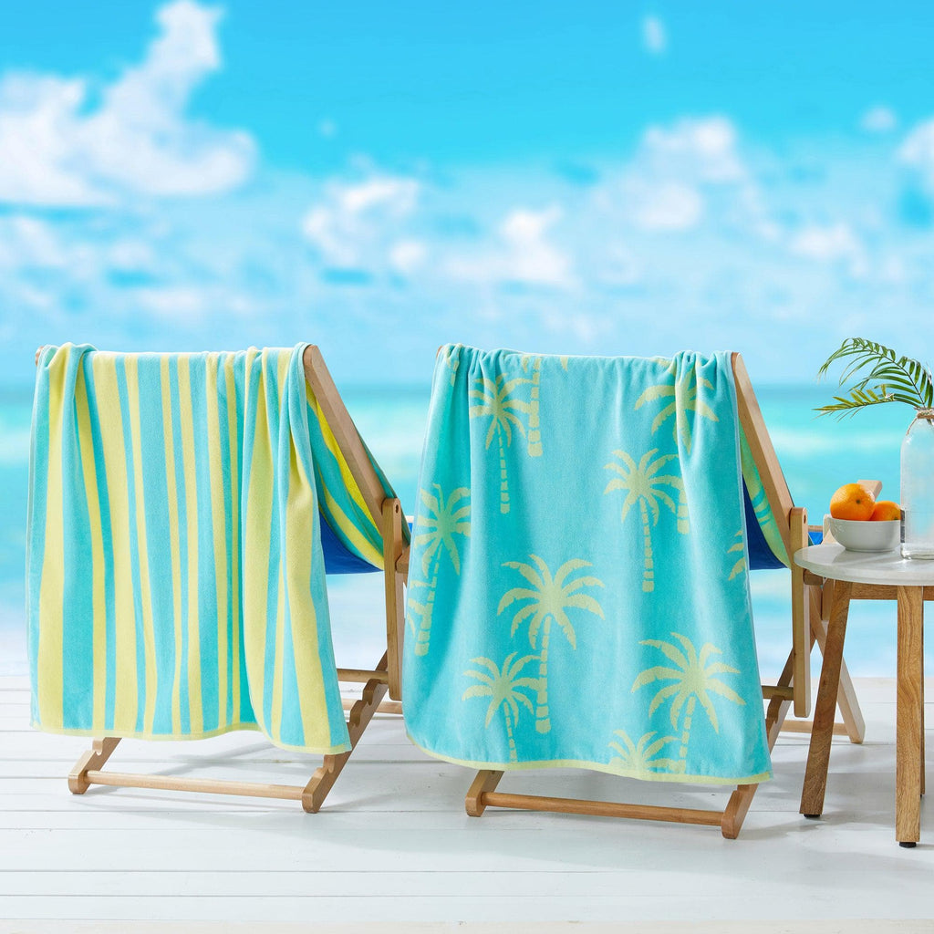 greatbayhome Beach Towels 2 Pack 100% Cotton Jacquard Beach Towels - Playa Collection 2 Pack 100% Cotton Jacquard Beach Towels | Playa Collection by Great Bay Home