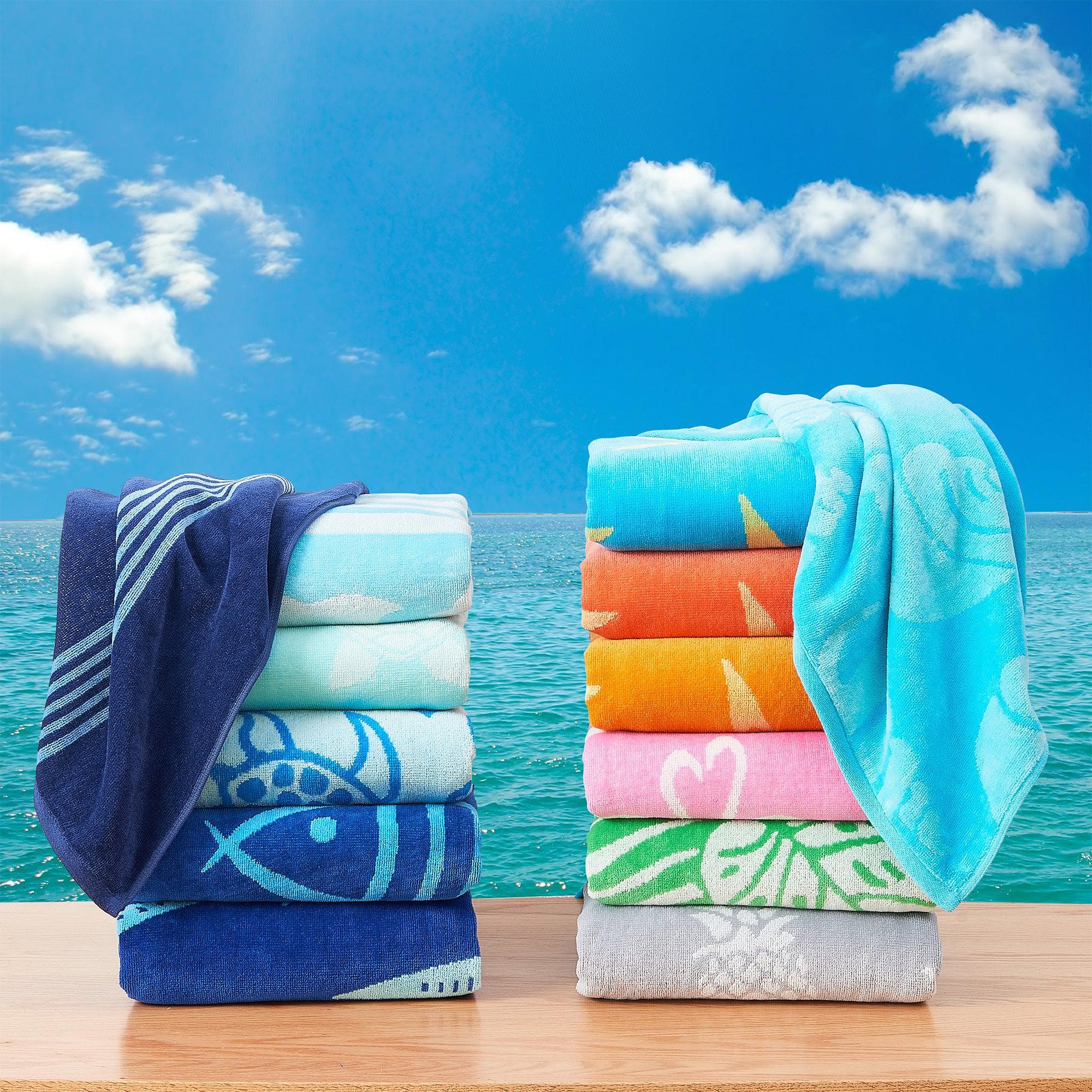 Cotton Velour Beach Towel Maui Collection by Great Bay Home