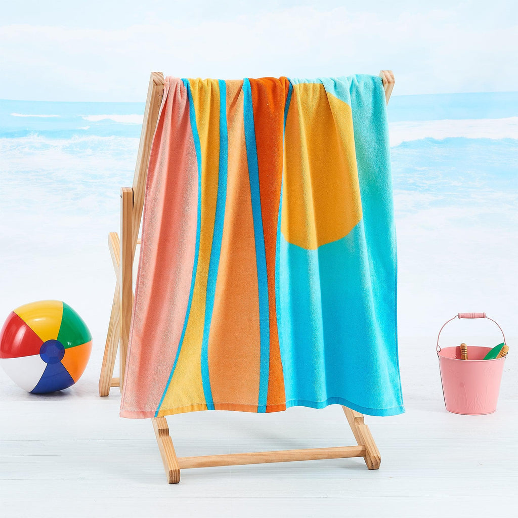 greatbayhome Beach Towels Vibrant Kids Beach Towel - Keilani Collection Vibrant Printed Beach Towels | Keilani Collection by Great Bay Home