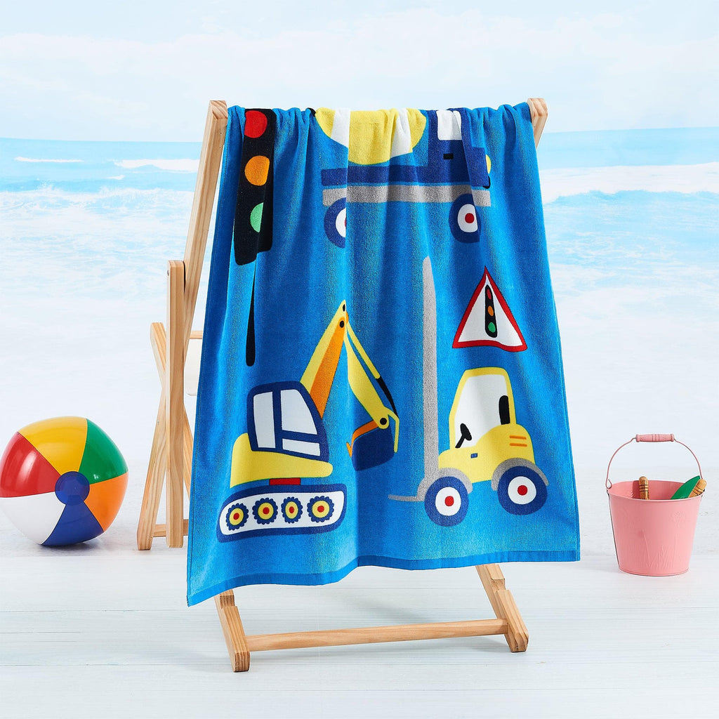 greatbayhome Beach Towels Vibrant Kids Beach Towel - Keilani Collection Vibrant Printed Beach Towels | Keilani Collection by Great Bay Home