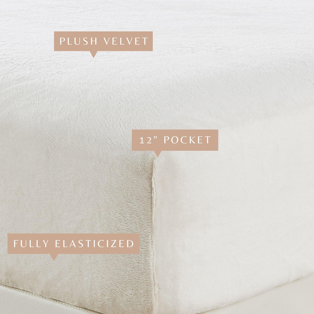 greatbayhome Bed Sheets Solid Plush Fitted Sheet - Velvet Luxe Collection 4-Piece Solid Jewel-Toned Plush Sheet | Velvet Luxe Collection By Great Bay Home