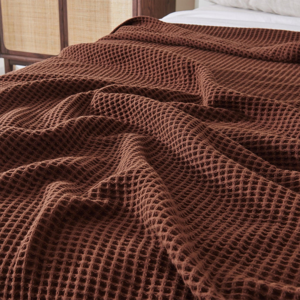 greatbayhome Blankets 100% Cotton Waffle Weave Blanket - Mikala Collection 100% Cotton Waffle Weave Blanket | Mikala Collection by Great Bay Home