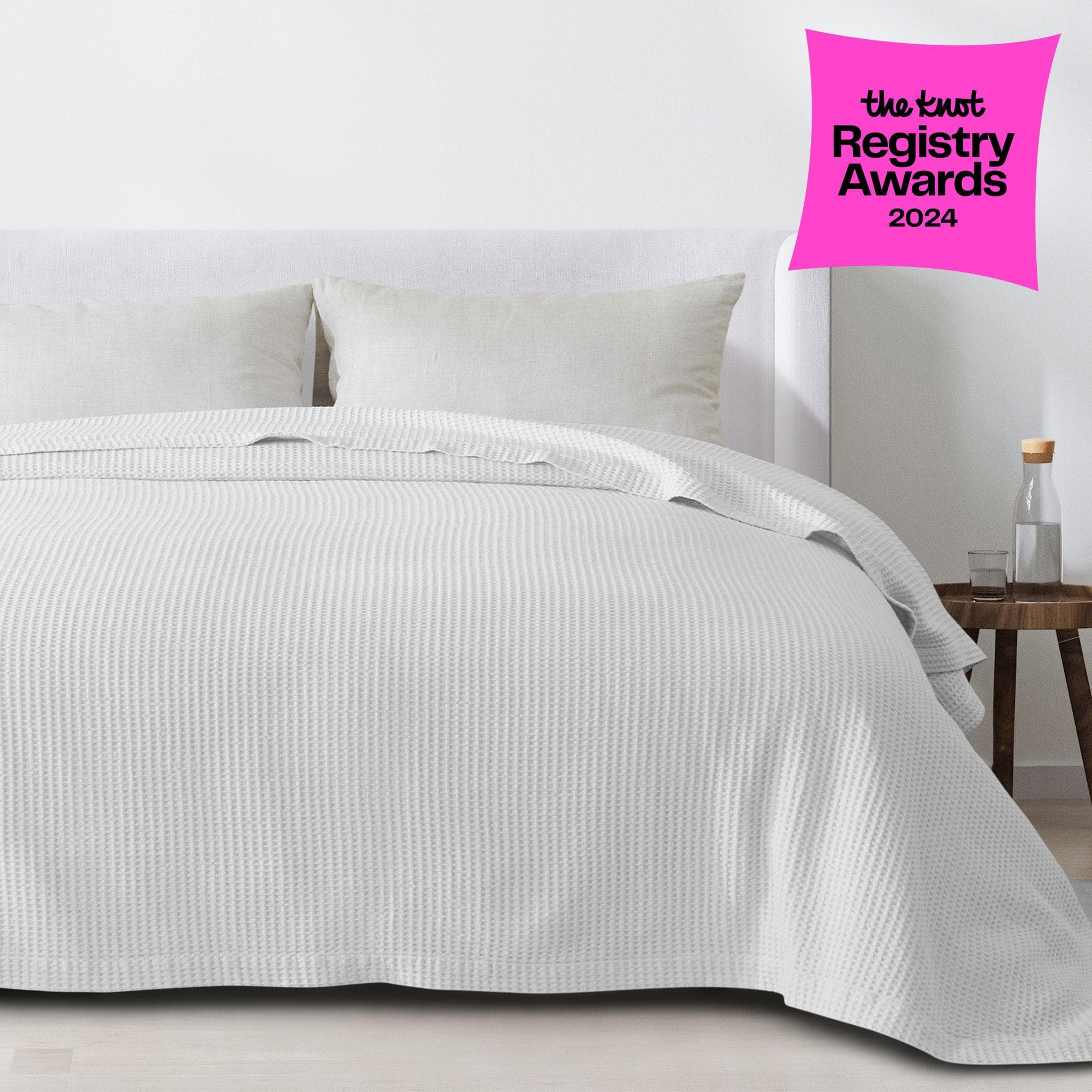 Waffle Weave 100% Cotton Blanket Mikala Collection by Great Bay Home