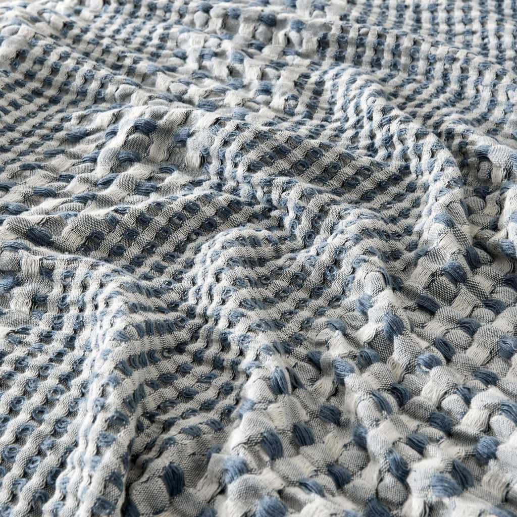 greatbayhome Blankets 100% Cotton Waffle Weave Textured Blanket | Cecilia Collection by Great Bay Home 100% Cotton Waffle Weave Textured Blanket | Cecilia Collection by Great Bay Home