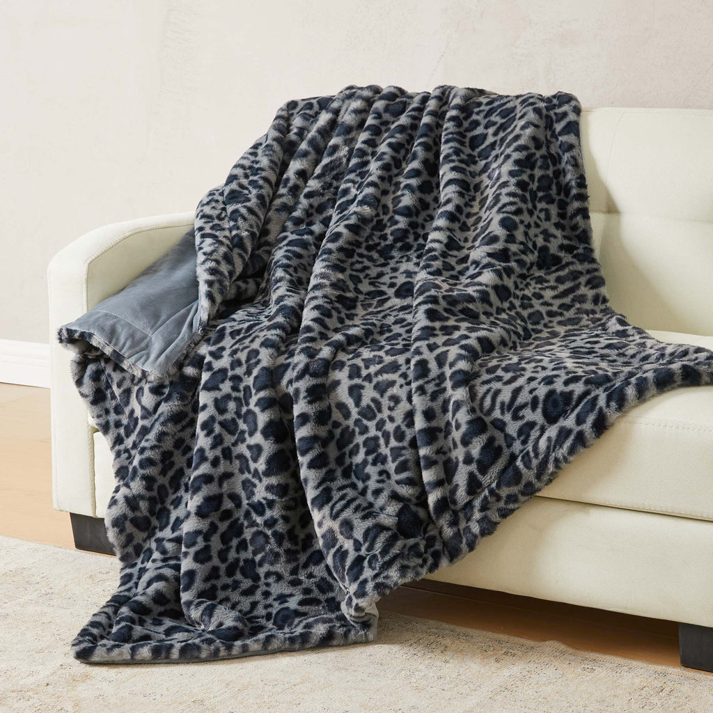 greatbayhome Blankets Faux Fur Printed Throw Blanket - Aaliyah Collection Printed Faux Fur Throw Blanket | Aaliyah Collection by Great Bay Home