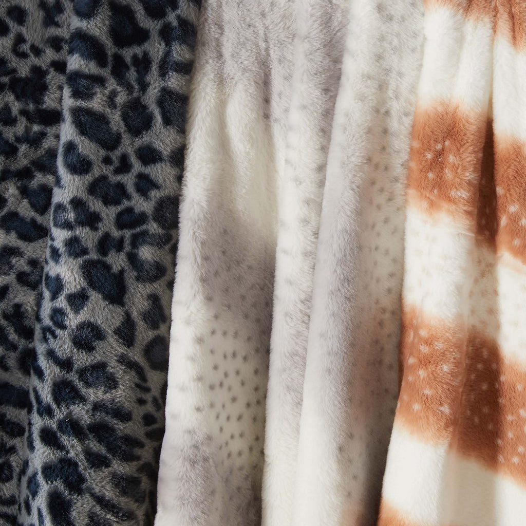 greatbayhome Blankets Faux Fur Printed Throw Blanket - Aaliyah Collection Printed Faux Fur Throw Blanket | Aaliyah Collection by Great Bay Home