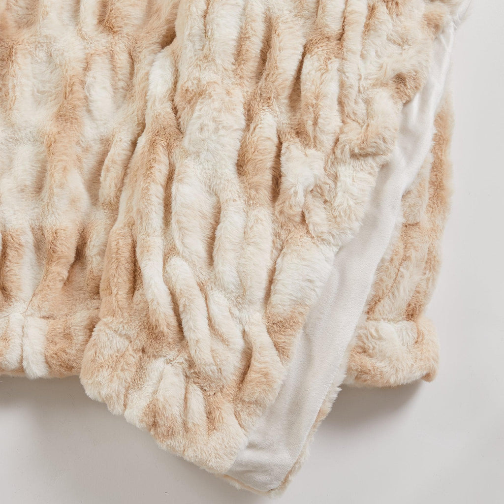 greatbayhome Blankets Ruched Faux Fur Throw Blanket - Alondra Collection Ruched Faux Fur Throw Blanket | Alondra Collection by Great Bay Home