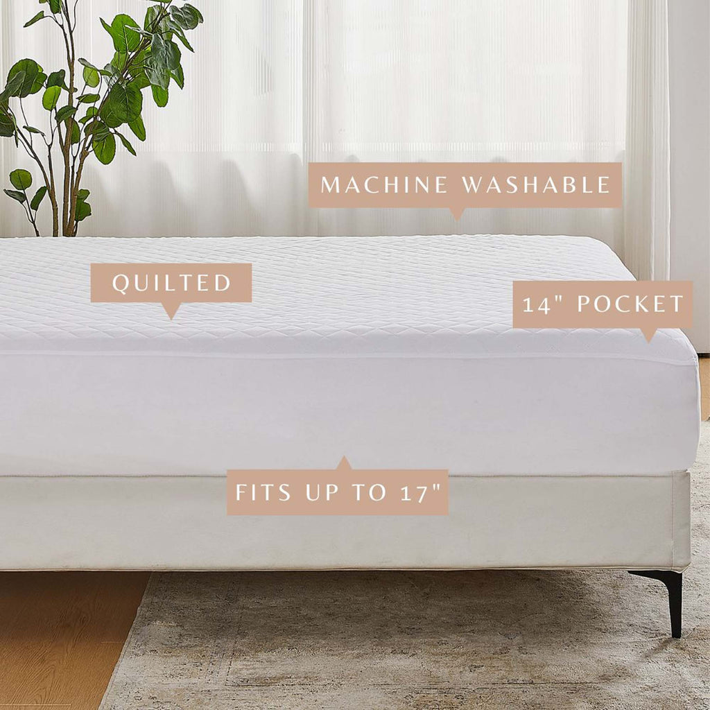 greatbayhome Mattress Pads Machine Washable Quilted Mattress Pad - Wyeth Collection Machine Washable Quilted Mattress Pad | Wyeth Collection by Great Bay Home