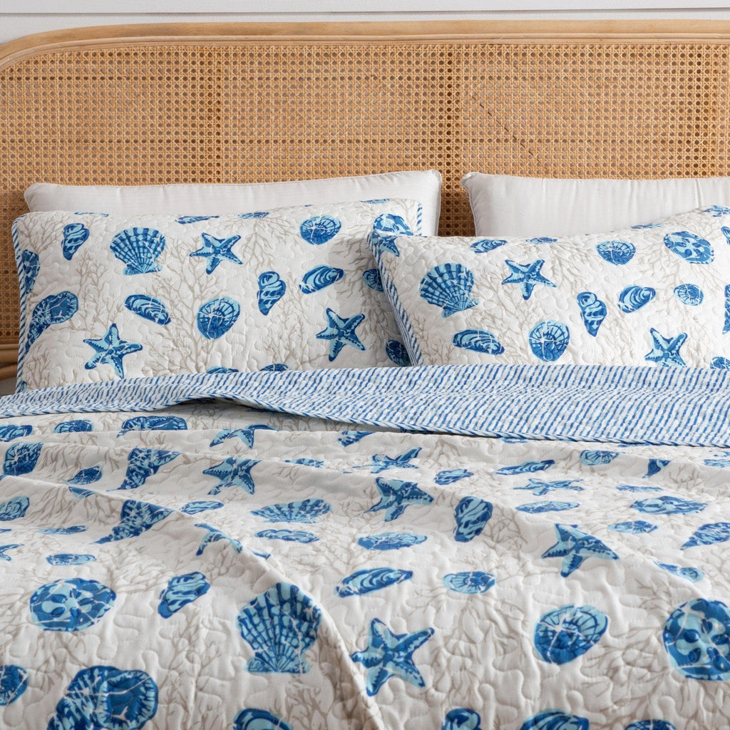 greatbayhome Quilts 3-Piece Coastal Quilt Set - Bali Collection