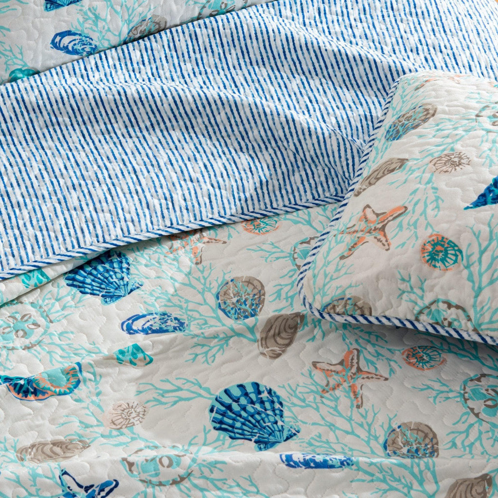 greatbayhome Quilts 3-Piece Coastal Quilt Set - Bali Collection