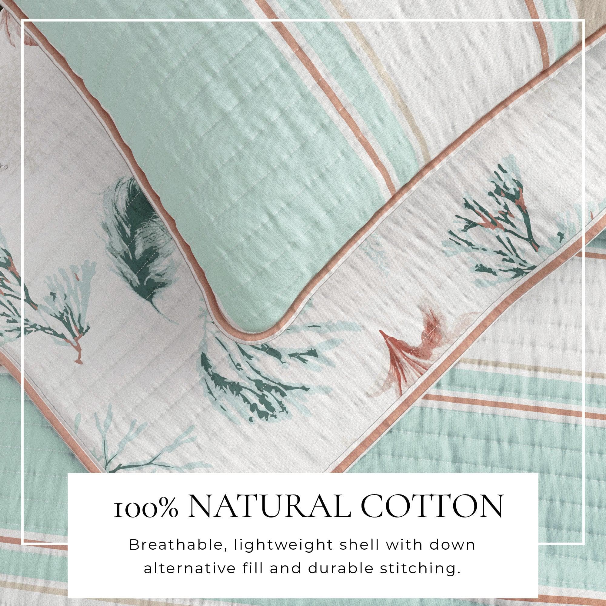 Coastal Striped Cotton Quilt Set | St. Augustine Collection by Great ...