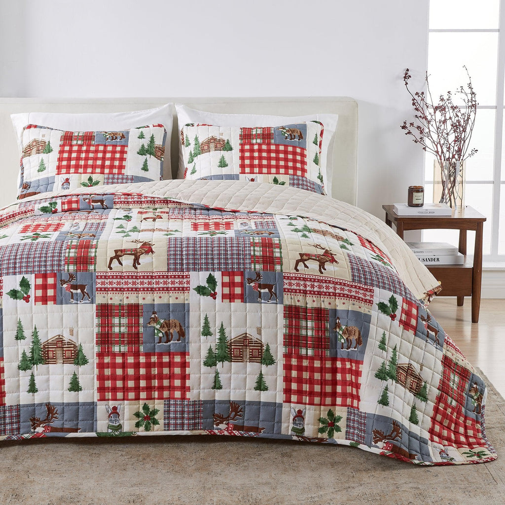 greatbayhome Quilts & Comforters King / California King / Cozy Maple Colorful Holiday Quilt Set - Midnight Magic Collection Colorful Holiday Quilt Set | Midnight Magic Collection by Great Bay Home