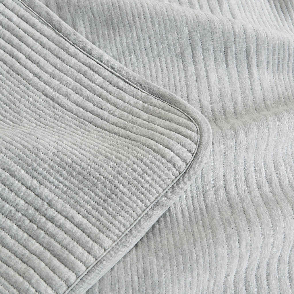 greatbayhome Quilts & Comforters Jersey Knit Heathered Quilt Set | Natalie Collection by Great Bay Home Jersey Knit Heathered Quilt Set | Natalie Collection by Great Bay Home