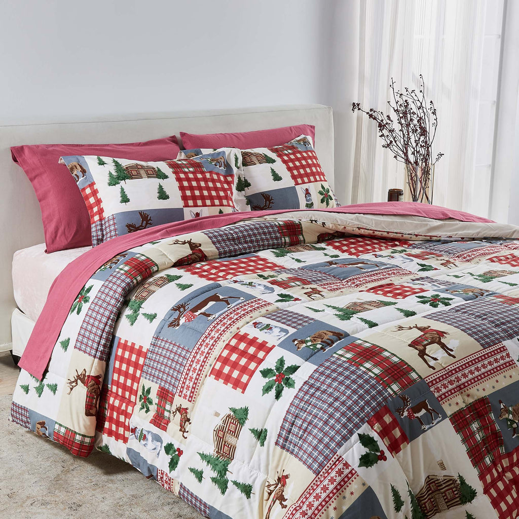 greatbayhome Quilts & Comforters Reversible Winter Comforter Set - Odette Collection Reversible Winter-Printed Comforter Set | Odette Collection by Great Bay Home