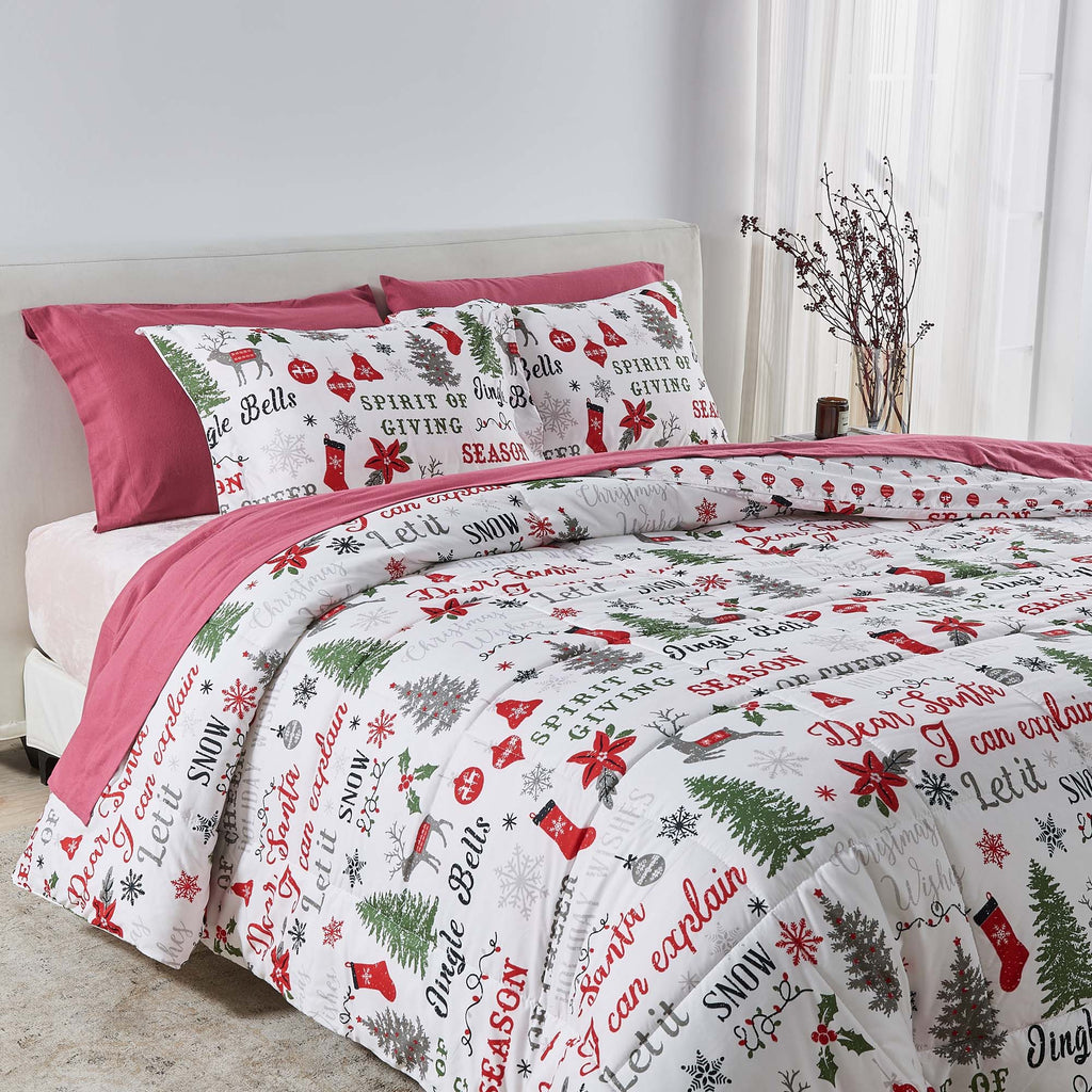 greatbayhome Quilts & Comforters Reversible Winter Comforter Set - Odette Collection Reversible Winter-Printed Comforter Set | Odette Collection by Great Bay Home