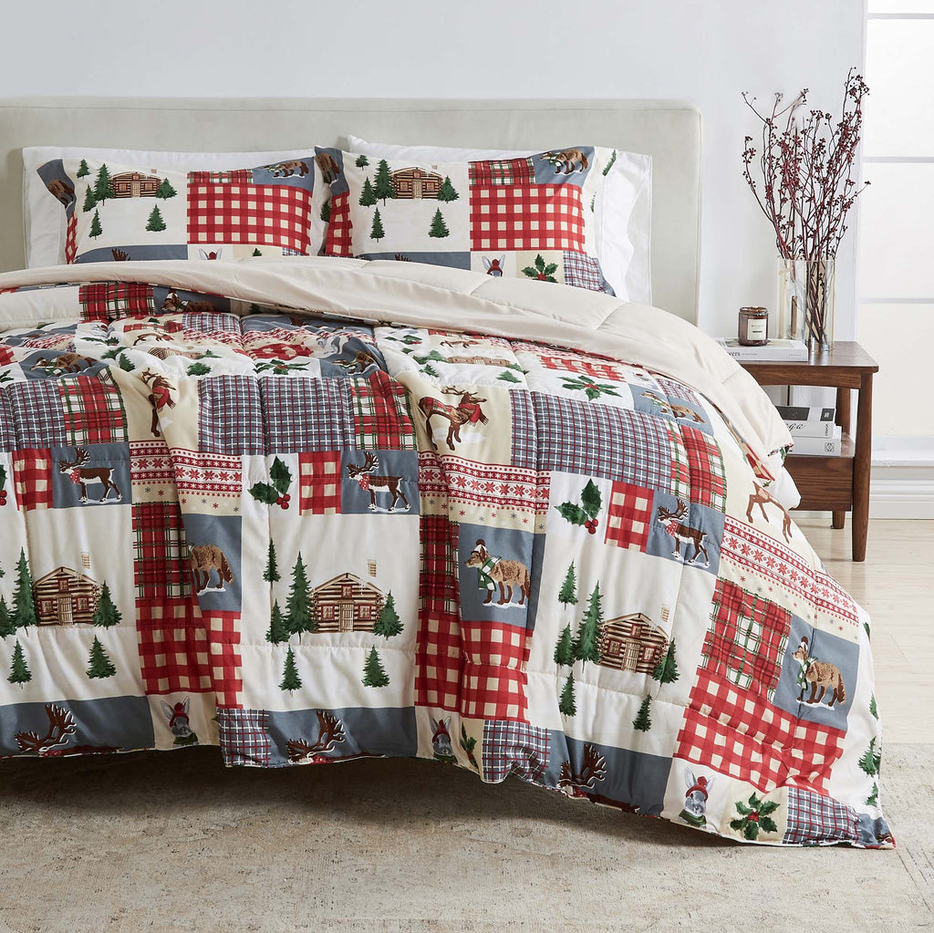 greatbayhome Quilts & Comforters Twin / Twin XL / Cozy Maple Reversible Winter Comforter Set - Odette Collection Reversible Winter-Printed Comforter Set | Odette Collection by Great Bay Home