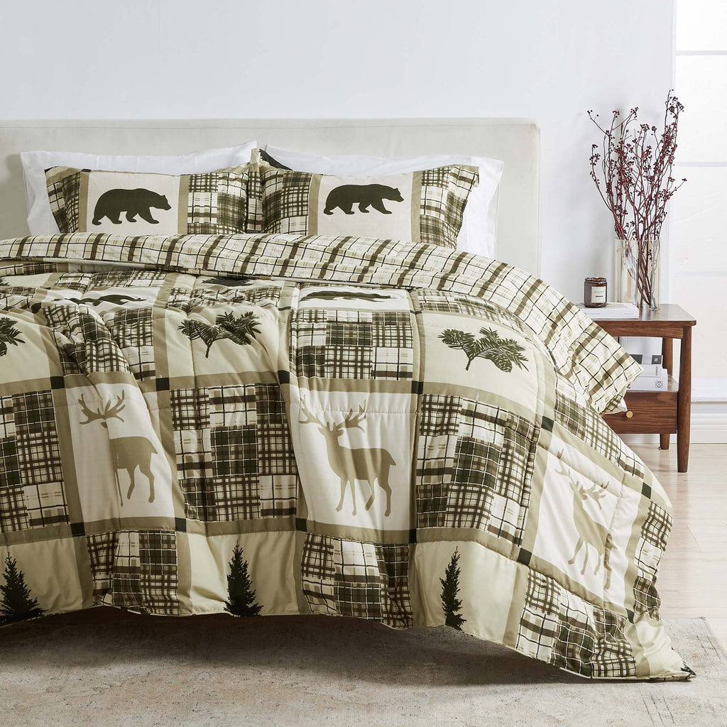 greatbayhome Quilts & Comforters King / California King / Stonehurst Reversible Winter Comforter Set - Odette Collection Reversible Winter-Printed Comforter Set | Odette Collection by Great Bay Home