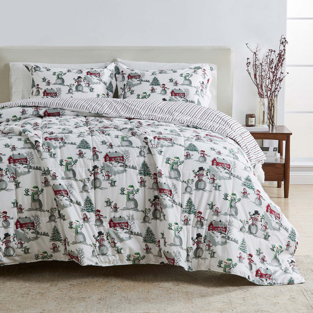 greatbayhome Quilts & Comforters Full / Queen / Winter Wonderland Reversible Winter Comforter Set - Odette Collection Reversible Winter-Printed Comforter Set | Odette Collection by Great Bay Home