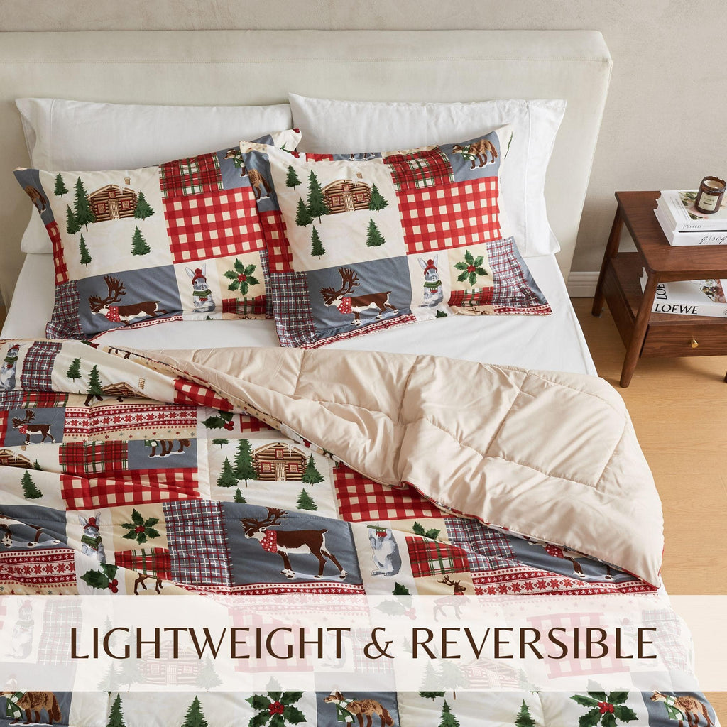 greatbayhome Quilts & Comforters Reversible Winter Comforter Set - Odette Collection Reversible Winter-Printed Comforter Set | Odette Collection by Great Bay Home