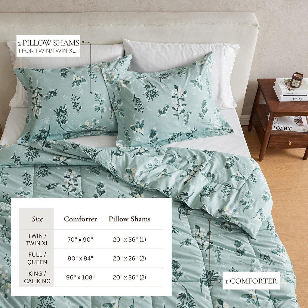 greatbayhome Quilts & Comforters Reversible Winter Comforter Set - Odette Collection Reversible Winter-Printed Comforter Set | Odette Collection by Great Bay Home