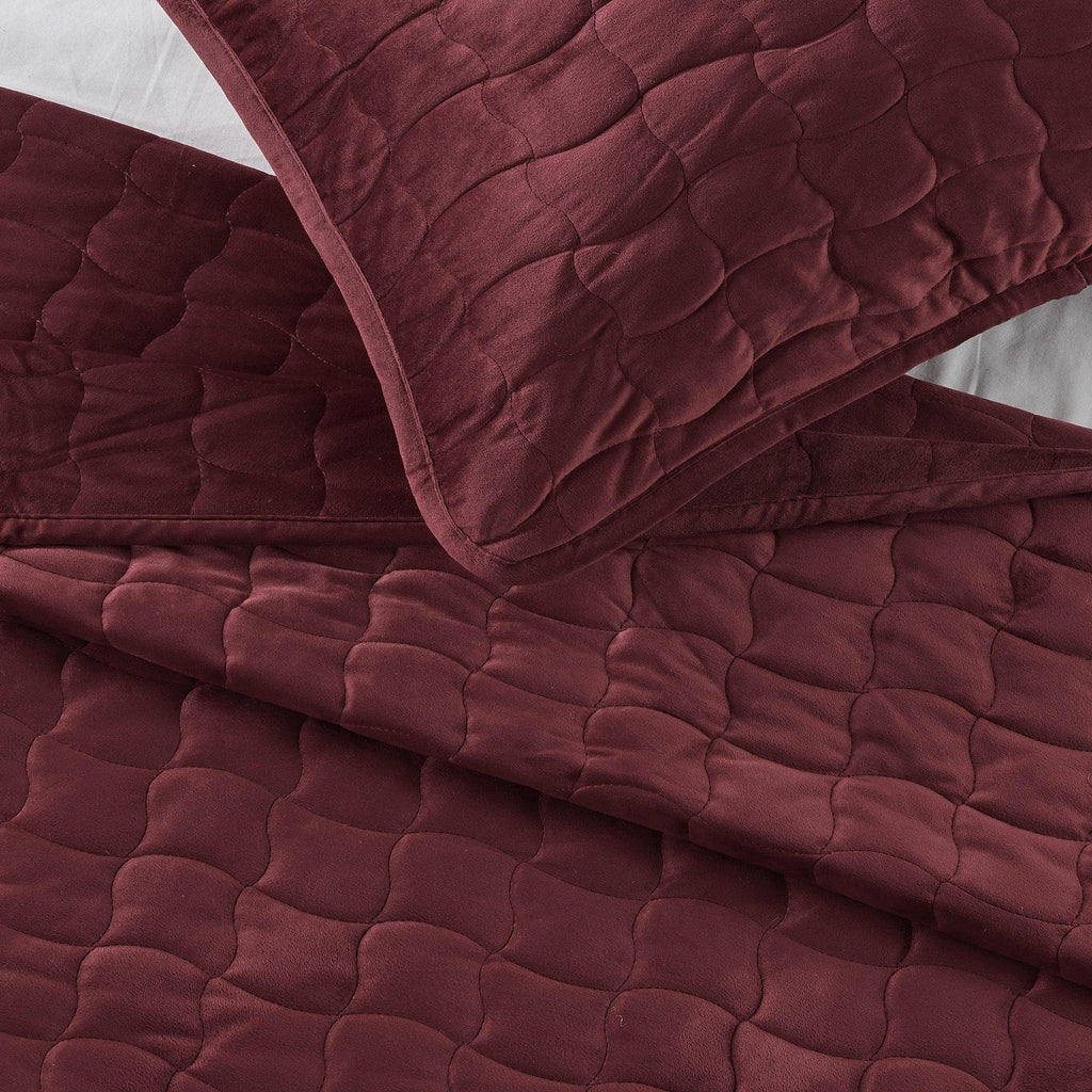 greatbayhome Quilts & Comforters Velvet Box-Stitched Quilt Set - Vivica Collection Velvet Box-Stitched Quilt Set | Vivica Collection by Great Bay Home