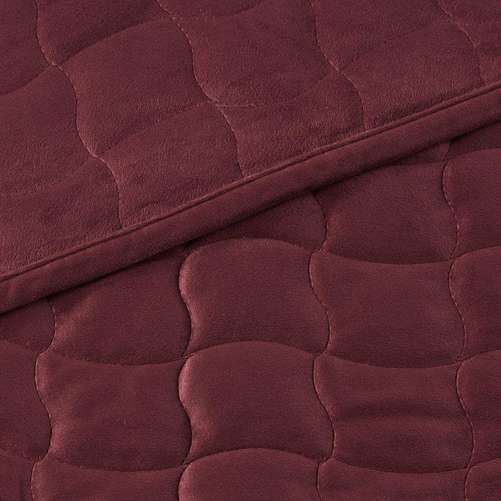 greatbayhome Quilts & Comforters Velvet Box-Stitched Quilt Set - Vivica Collection Velvet Box-Stitched Quilt Set | Vivica Collection by Great Bay Home