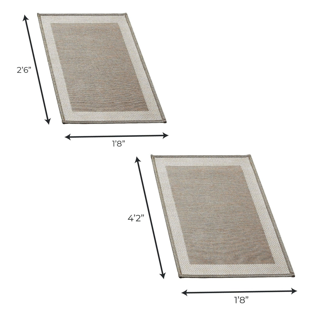 greatbayhome Rugs 2 Pack Woven Textured Machine Washable Accent Area Rug & Runner - Marlena Collection 2 Pack Woven Textured Machine Washable Accent Area Rug & Runner | Marlena Collection by Great Bay Home