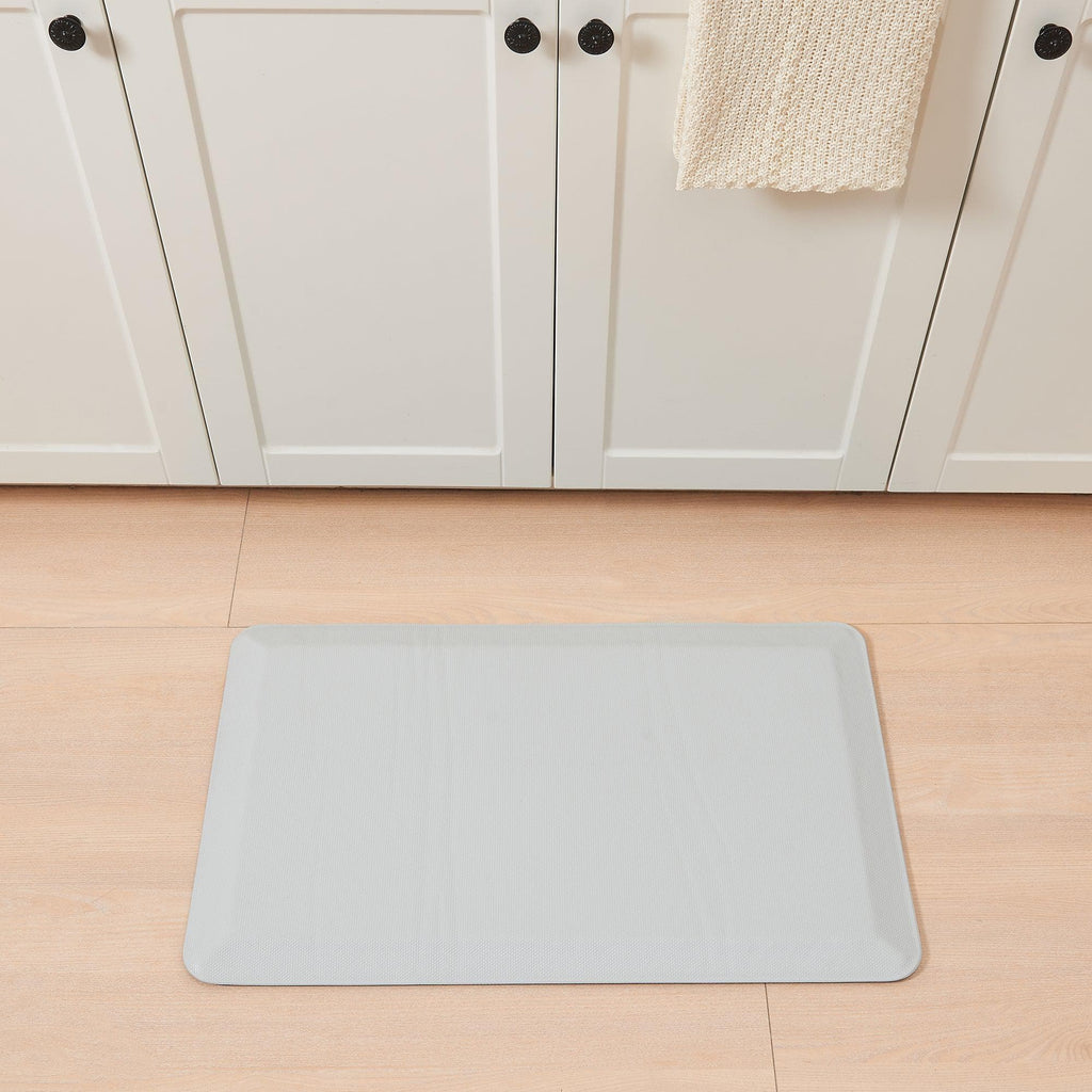 greatbayhome Rugs 1'8" x 3'2" / Light Grey Cushioned Anti-Fatigue Standing Kitchen Mat Cushioned Anti-Fatigue Standing Kitchen Mat | Kylie Collection by Great Bay Home