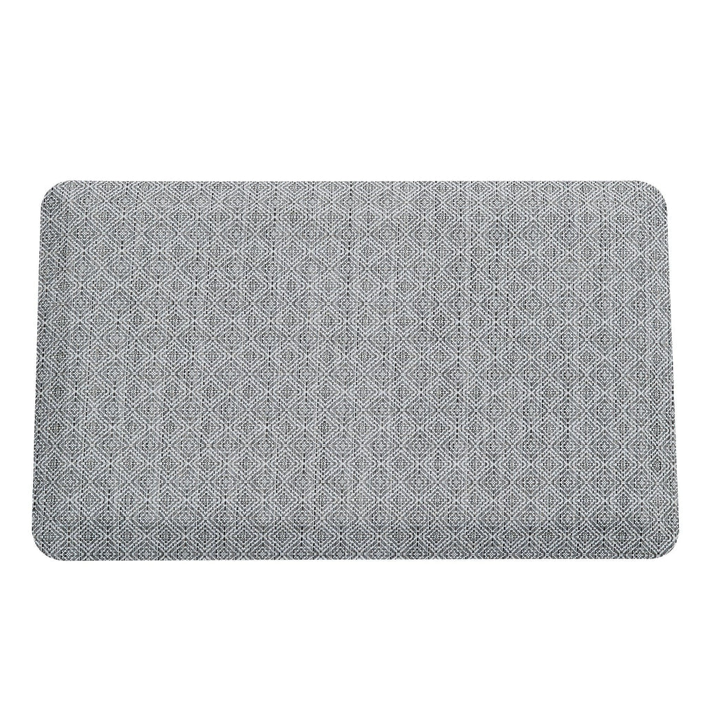 greatbayhome Rugs 20" x 39" / Geometric Grey Cushioned Textured Anti-Fatigue Standing Kitchen Mat | Cayden Collection by Great Bay Home Cushioned Textured Anti-Fatigue Standing Kitchen Mat | Cayden Collection by Great Bay Home