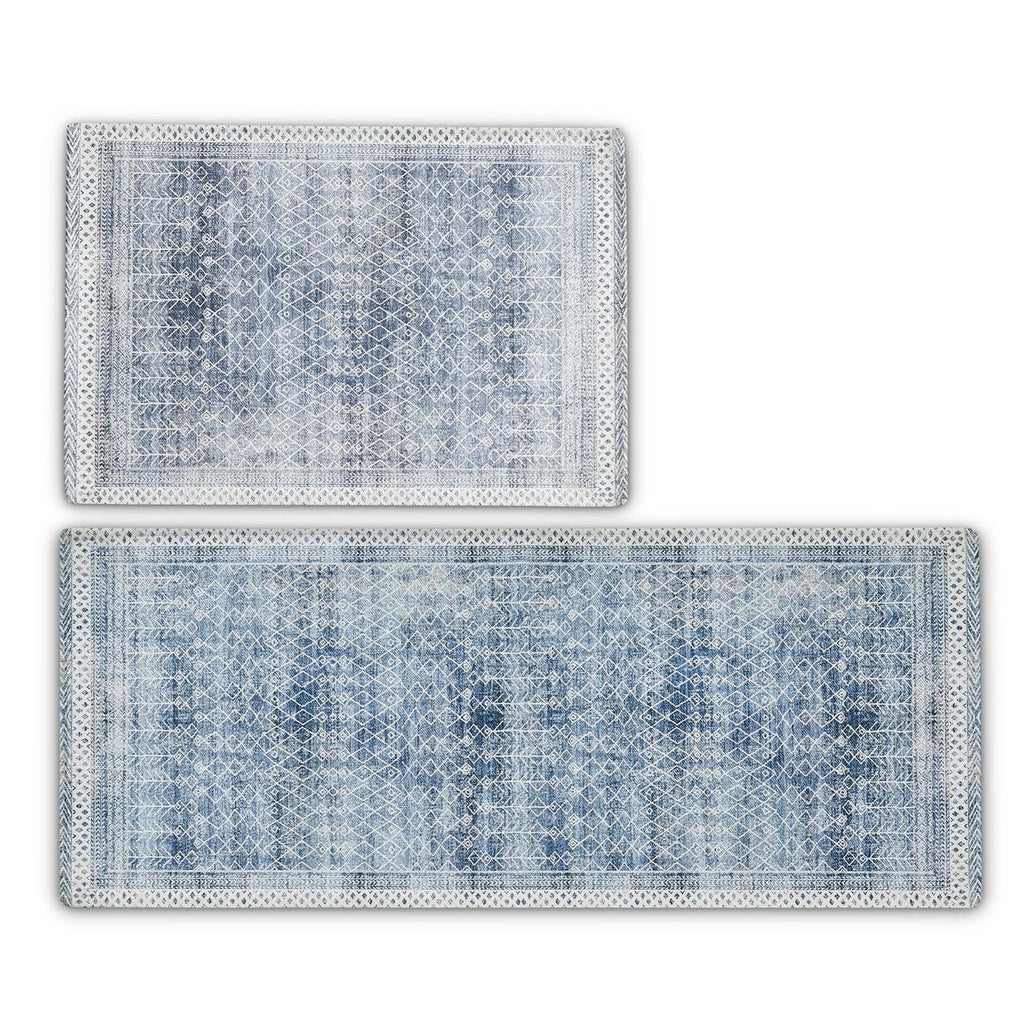 greatbayhome Rugs Distressed Moroccan Machine Washable Accent Area Rug & Runner - Neve Collection 2 Pack Distressed Moroccan Tribal Washable Accent Rug | Neve Collection by Great Bay Home