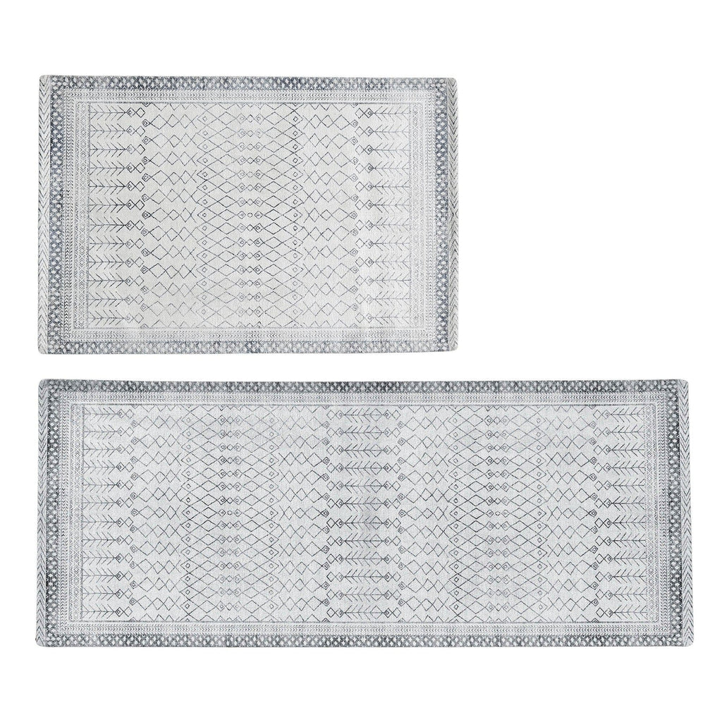 greatbayhome Rugs Distressed Moroccan Machine Washable Accent Area Rug & Runner - Neve Collection 2 Pack Distressed Moroccan Tribal Washable Accent Rug | Neve Collection by Great Bay Home