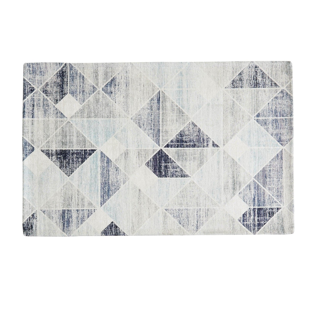 greatbayhome Rugs 3’ x 5’ / Grey Modern Geometric Machine Washable Accent Area Rug & Runner - Cordoba Collection Modern Geometric Washable Accent Area Rug 3' x 5' | Cordoba Collection by Great Bay Home