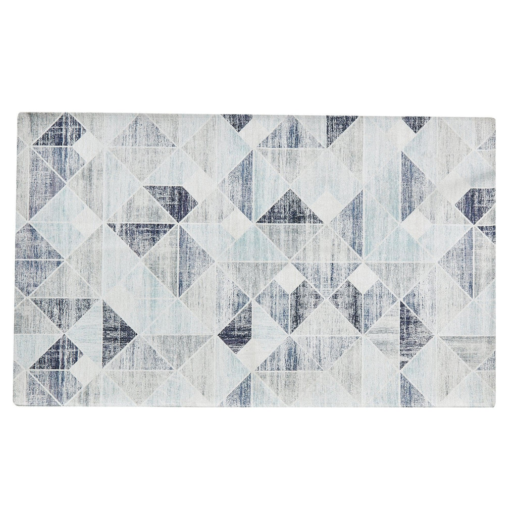 greatbayhome Rugs 36" x 60" / Grey Modern Geometric Washable Accent Area Rug 3' x 5' | Cordoba Collection by Great Bay Home Modern Geometric Washable Accent Area Rug 3' x 5' | Cordoba Collection by Great Bay Home