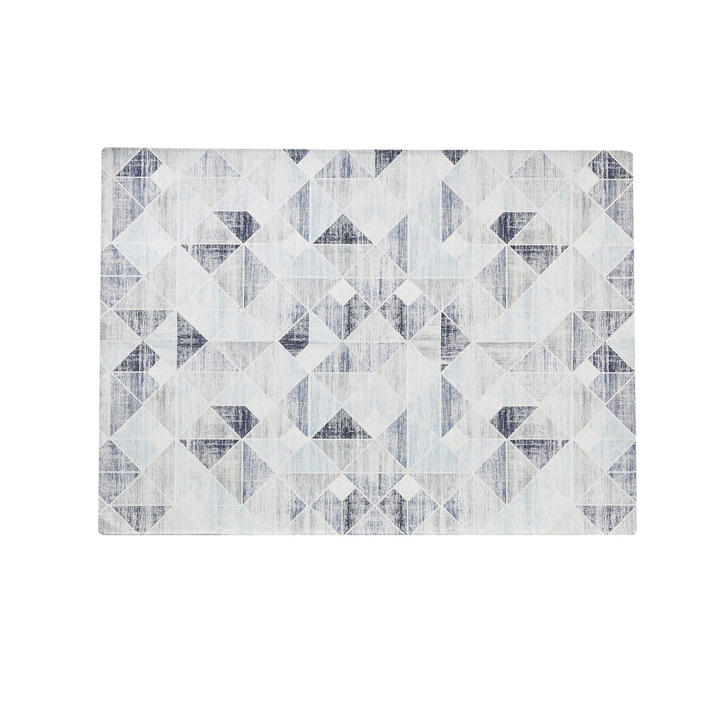 greatbayhome Rugs 60" x 84" / Grey Modern Geometric Washable Accent Area Rug 5' x7' | Cordoba Collection by Great Bay Home Modern Geometric Washable Accent Area Rug 5' x7' | Cordoba Collection by Great Bay Home