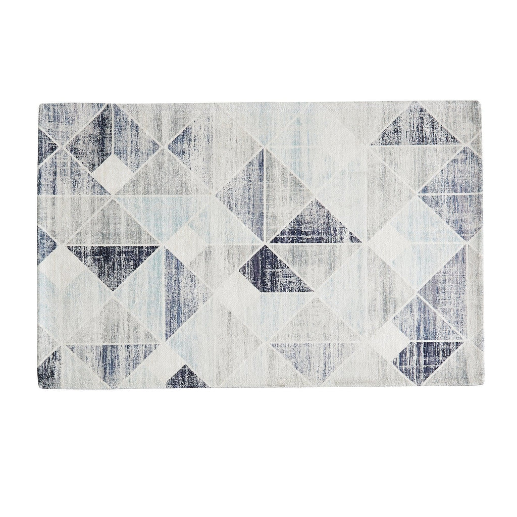 greatbayhome Rugs 24" x 36" / Grey Modern Geometric Washable Accent Rug 2' x 3' | Cordoba Collection by Great Bay Home Modern Geometric Washable Accent Rug 2' x 3' | Cordoba Collection by Great Bay Home